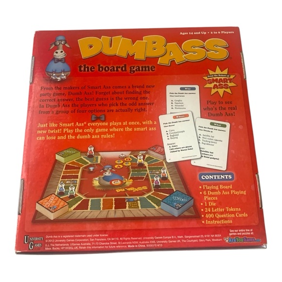 Dumb Ass Trivia Question & Answer Board Game Complete - Picture 3 of 8